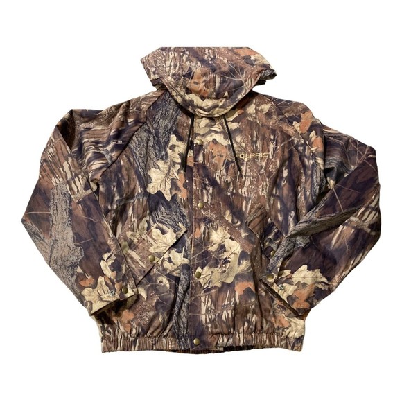 Polaris Silent Water Shed Hooded Jacket Mens LG Mossy Oak Break up Camo Hunting - Picture 1 of 10